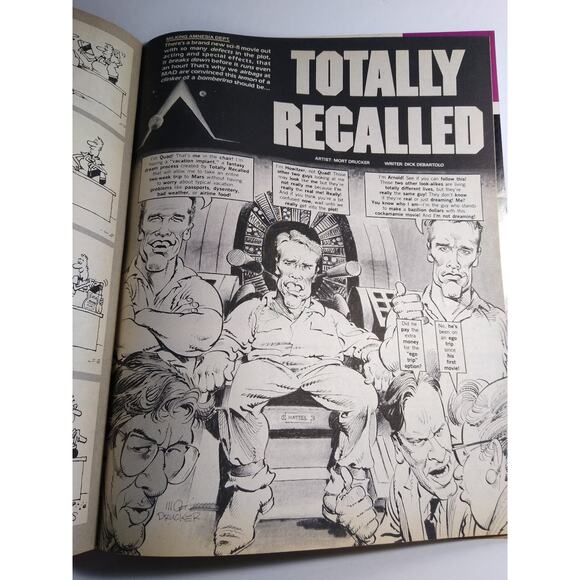 MAD #299 December 1990 The Simpsons Bart Total Recall Parody Spoof Comic Book - Picture 4 of 5
